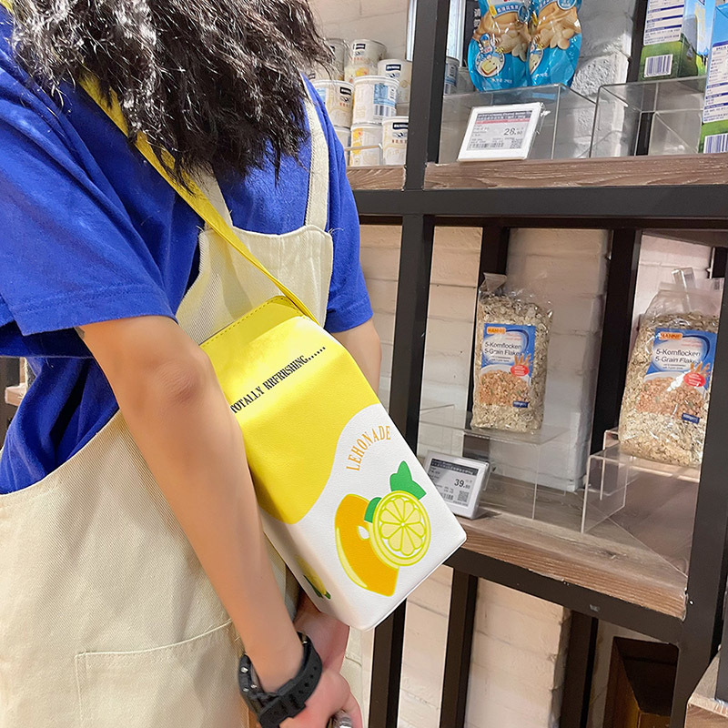 Small Pu Leather Fruit Square Buckle Crossbody Bag display picture 40