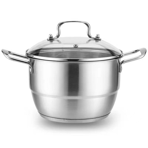 Stainless steel soup pot thickened Korean double bottom soup steamer single layer two layer steamer high-end gift manufacturer wholesale