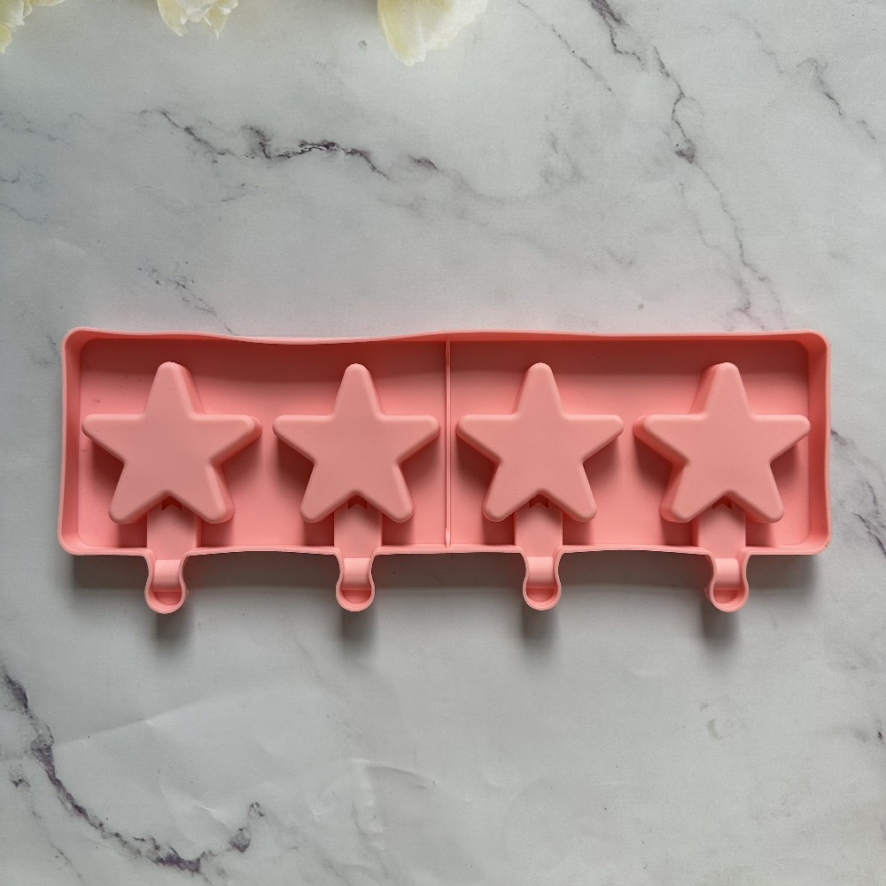 4 líneas de pentacabezas helado 157 molde de silicona pastel helado pudín molde de postre jabón utensilios