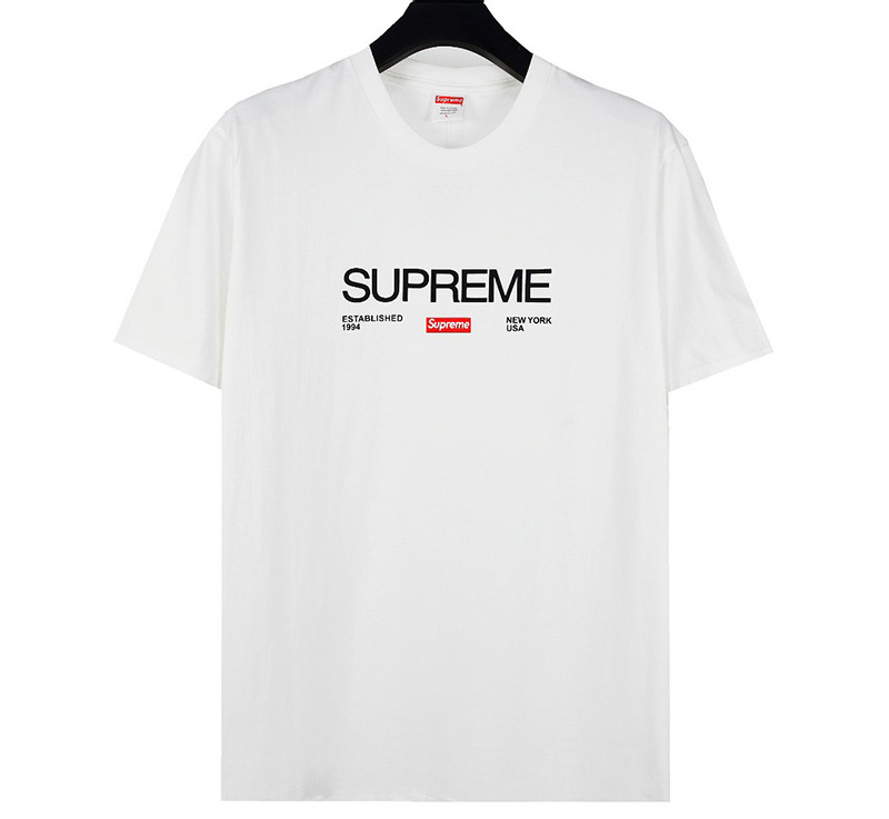 ヘビーウェイトクロスボーダー アメリカンファッション Supreme レタープリント Tシャツ BOX ラウンドネック 半袖 メンズ レディース ゆったり カジュアル Tシャツ 男女兼用