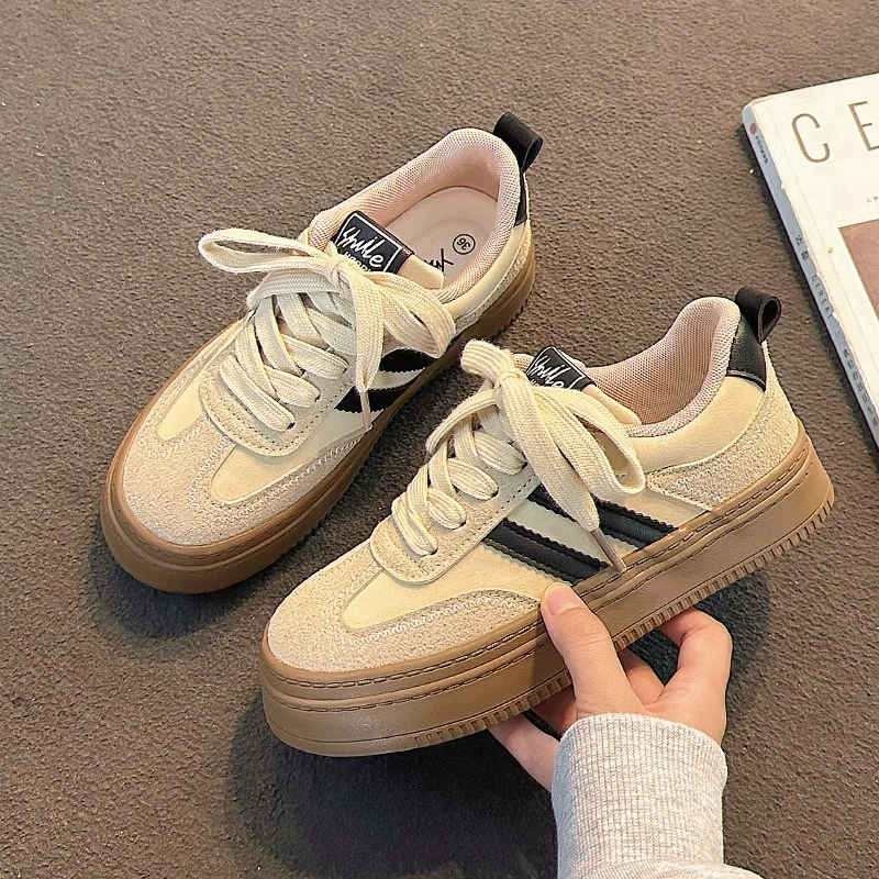 Немецкие тренировочные туфли на толстой подошве в стиле ретро, женская повседневная спортивная обувь для досок, новинка весны 2020, женская обувь, супер Универсальная