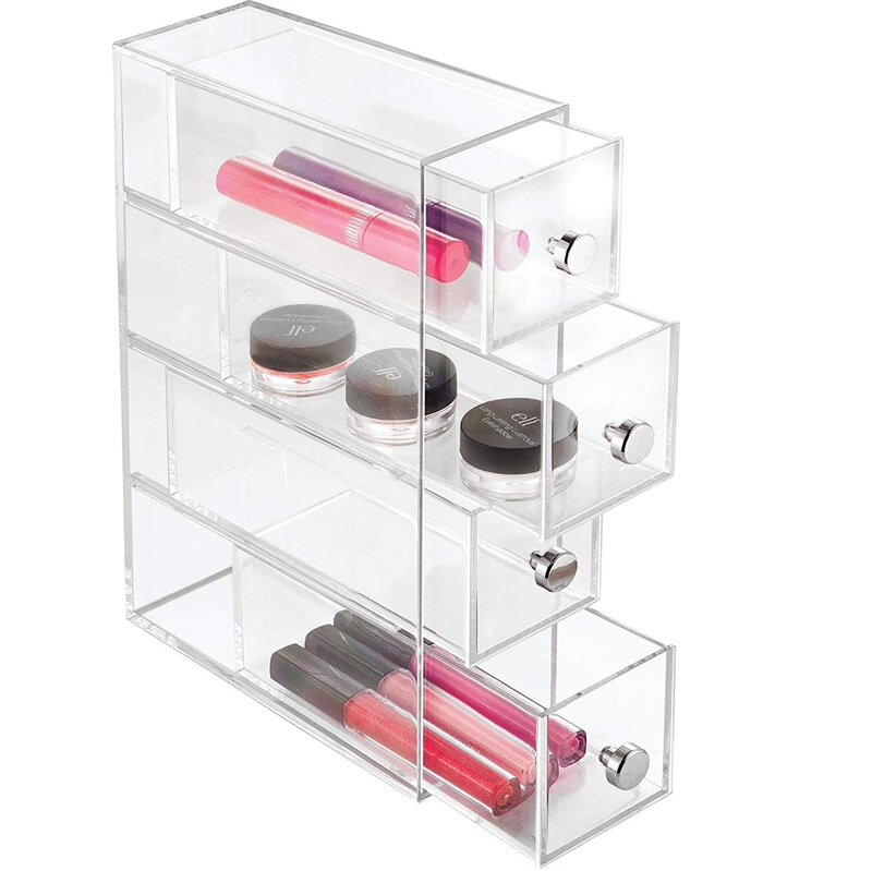 Hot Sale 4 Drawer Dressing Table/Cosmetic Storage Box Cosmetic Display Box Sunglasses Storage Display Home