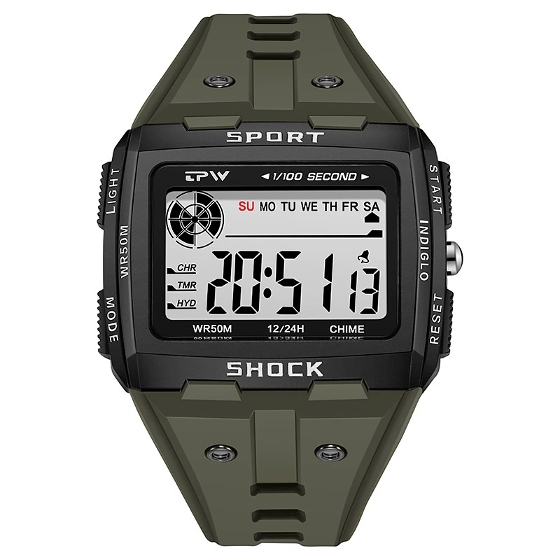 Universal fashionable digital watch, waterproof sports speedometer