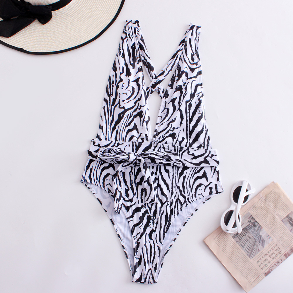 168g Weight Sleeveless Sleeve Length Pullovers Placket Type Polyester Fabric Type Regular Top Length Bodysuit Tops Type 1 Piece Quantity Swimming Pool, Swimming Occasion Breathable Function Skinny Fit Type Zebra Pattern Women'S Gender Printing Design Fashion Style Women's Fashion Zebra Printing 1 Piece One Piece 无