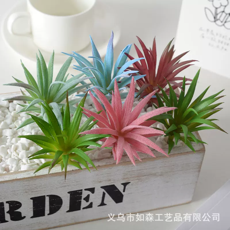 仿真多肉植物绿植装饰品迷你小剑草小摆件组合多肉盆栽盆景领教草