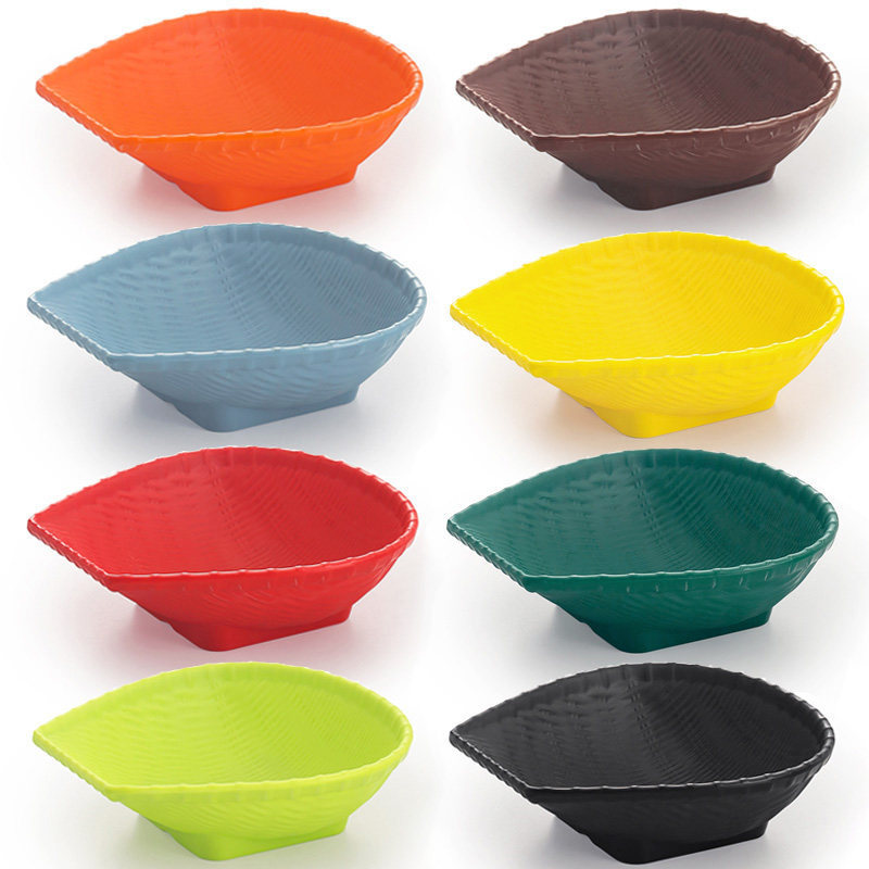 Kaiboya Melamine Plate Creative Imitation Bamboo Woven Plate Special Hot Pot Dish Plate Fried Snacks Fries Plate Commercial Use Kaiboya Melamine Plate Creative Imitation Bamboo Woven Plate Special Hot Pot Dish Plate Fried Snacks Fries Plate Commercial Use