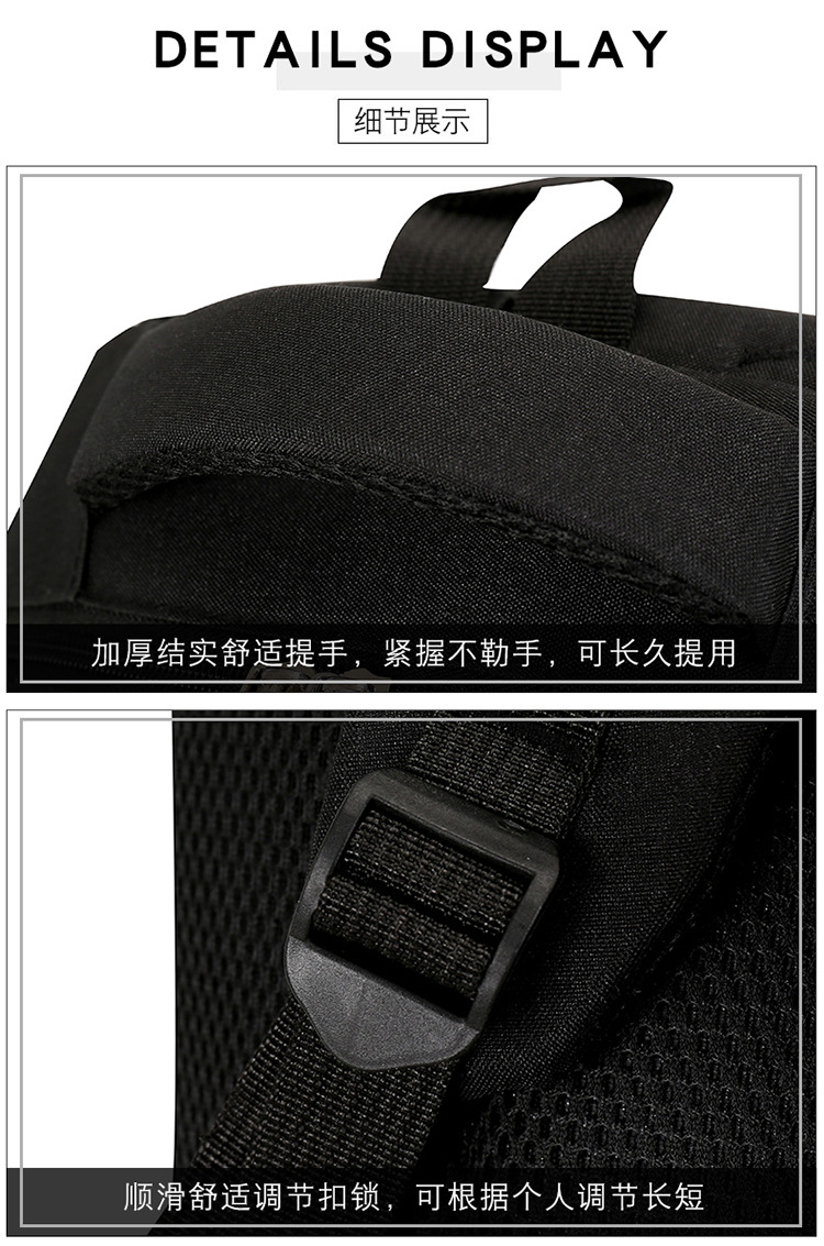 2021 New Men's Computer Business Backpack Travel Bag Support Printed Logo Casual Student Backpack display picture 7