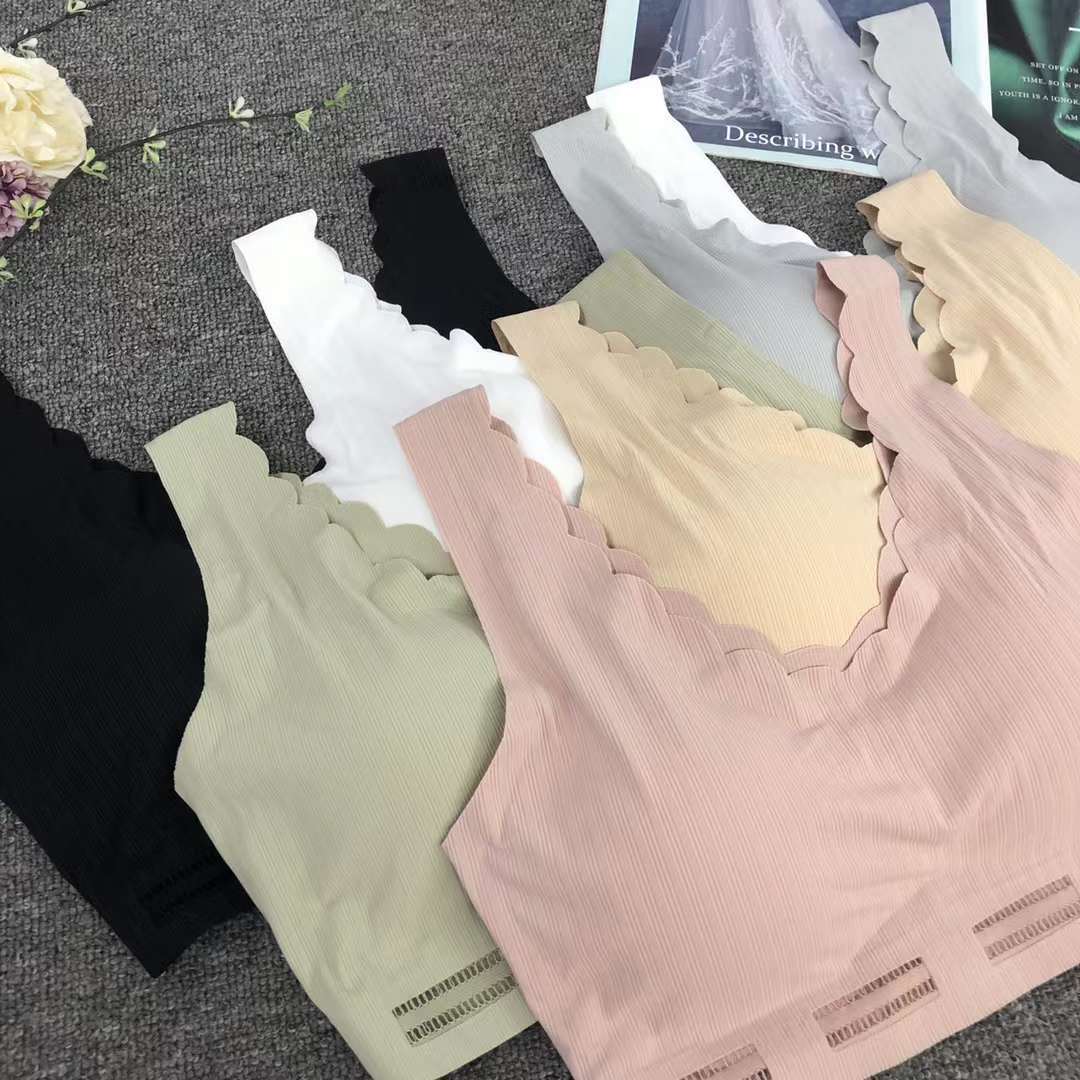 Nueva taza fija sin marcas de alta calidad chaleco de dama sin anillo de acero bra de yoga ropa interior deportiva mujer al por mayor