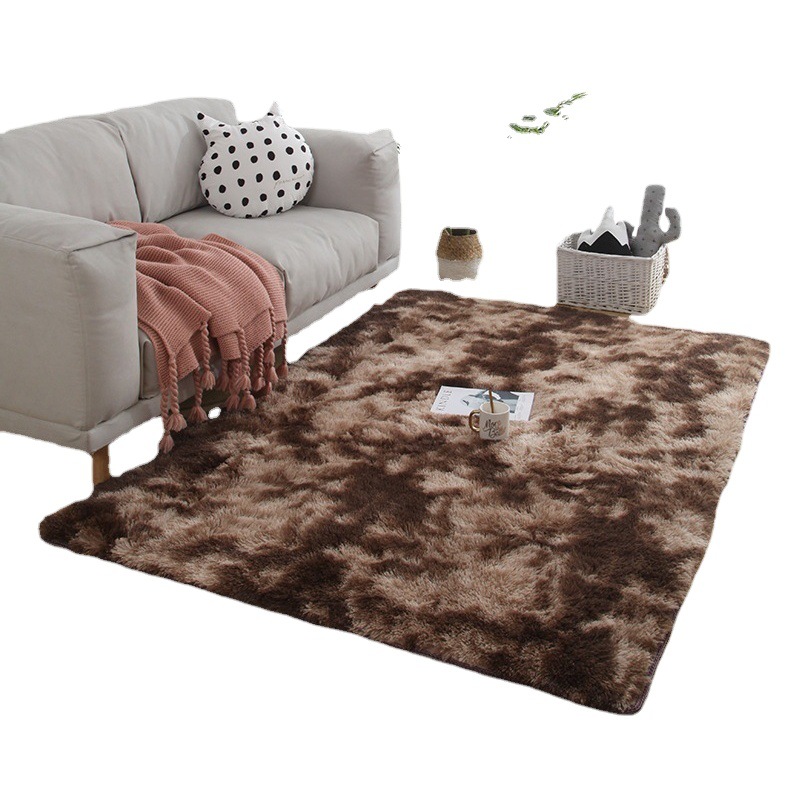 Envío gratuito en pedidos superiores a 300, alfombra de felpa lavable con efecto tie-dye degradado para sala de estar, dormitorio, sofá, mesita de noche y ventanales.