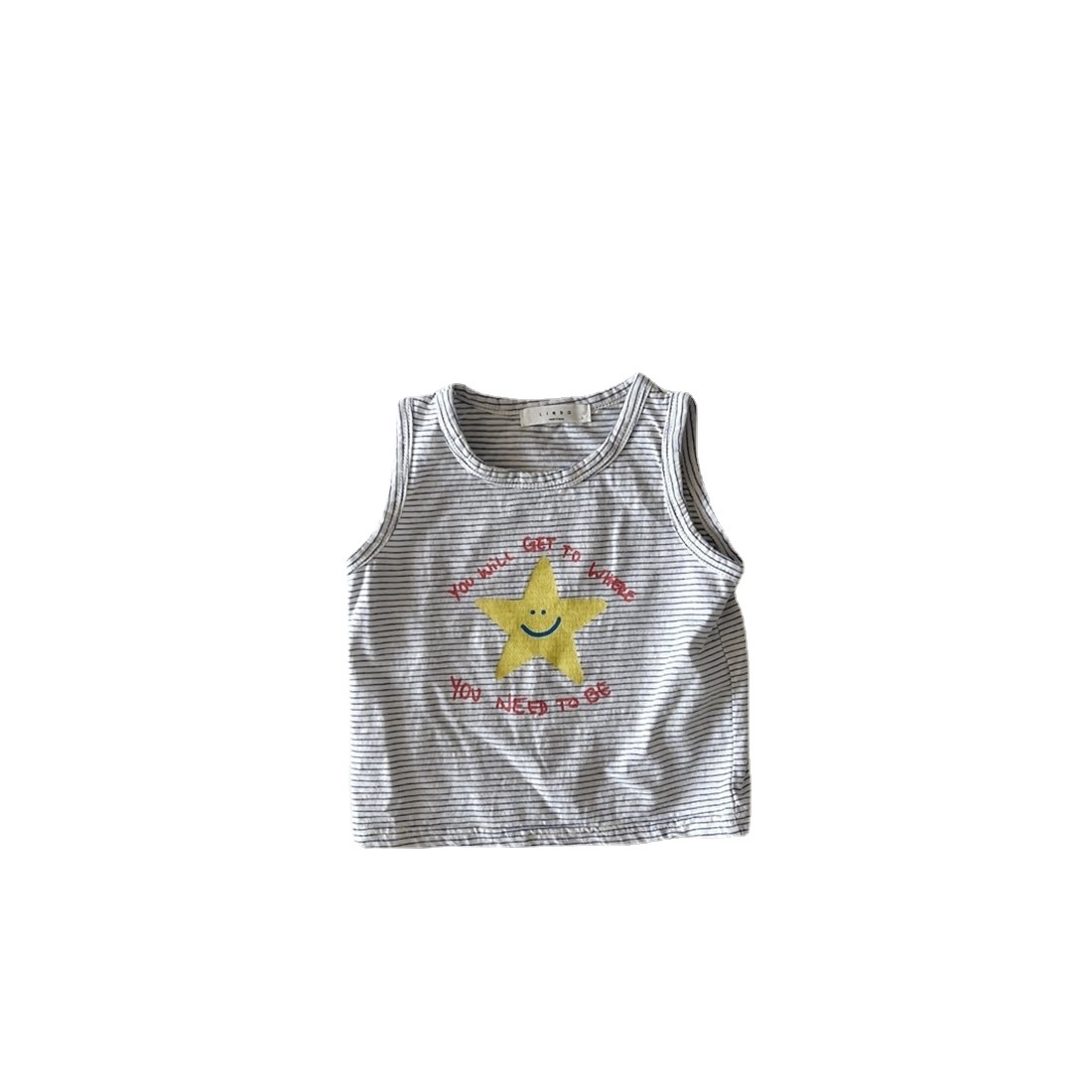 【Liquidación】Chaleco a rayas para bebé, camiseta fina sin mangas de verano para bebé, chaleco de algodón puro para niños
