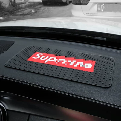 Car Anti-Slip Mat, Car Sun Protection Mat, Mobile Phone Center Console High Temperature Resistant Storage Mat, Anti-Slip in the Car (Anti-slip mat) - tide-brand-black-3015cm
