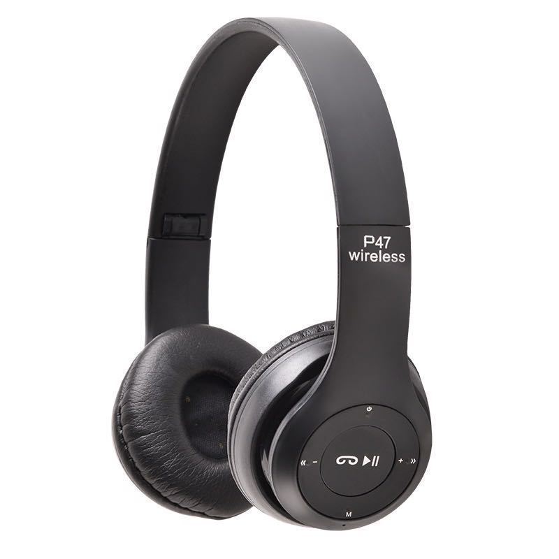 Auriculares Huaqiangbei P47 con Bluetooth, plegables, con ranura para tarjeta, inalámbricos, venta directa de fábrica.