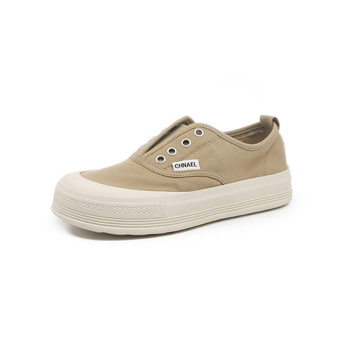 2024 new summer breathable canvas shoes for women ins trend super popular Korean version sneakers two wear one slip on thick sole fisherman shoes