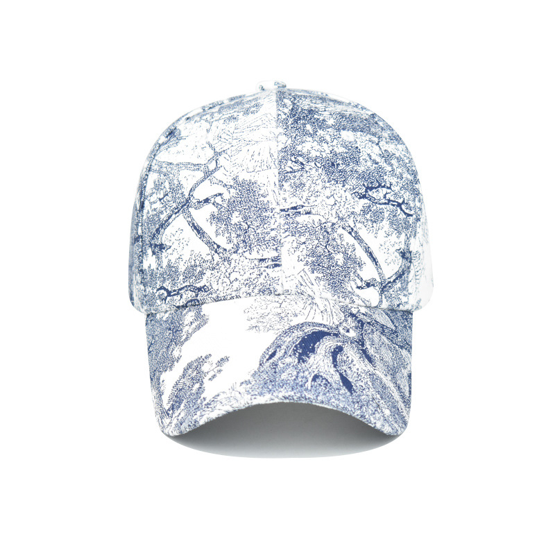 Amazon tie-dyed sombrero de estilo chino gorra de béisbol variedad de impresión gorra de béisbol versátil moda hombres y mujeres gorra
