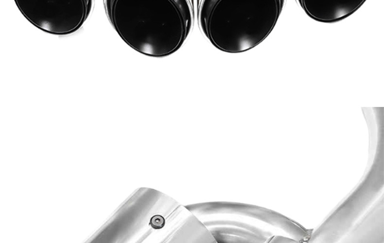 Suitable for Porsche Cayenne 15-17 Exhaust Pipe Three-Layer Gts Modified Stainless Steel Round Tail Throat Muffler Tail Mouth