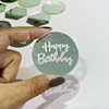 Birthday Happy Paper Cup Cake Decoration Round Acrylic Laser Laser Logo Gift Gift Pendant Cake Put