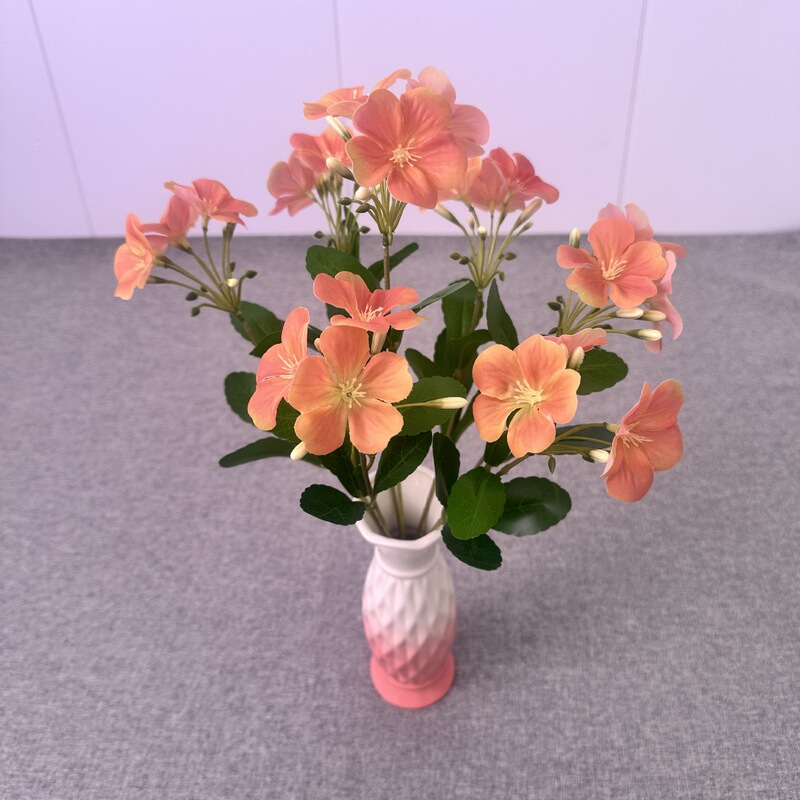 仿真花把束胶片海棠花3D打印家居装饰婚礼庆典摄影道具小清新把花|undefined