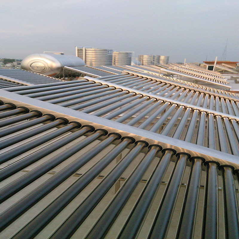 厂家批发商用三高紫金真空管太阳能工程联箱真空管太阳能集热器