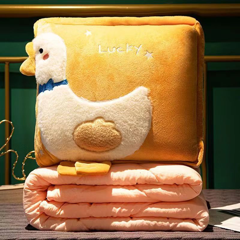 almohada de siesta, manta de doble propósito, colcha de cama gruesa, sofá plegable de oficina, coche de almohada, envío gratuito.