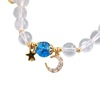 Blue white crystal bracelet, advanced white crystal for friend, high-quality style, gift for girl