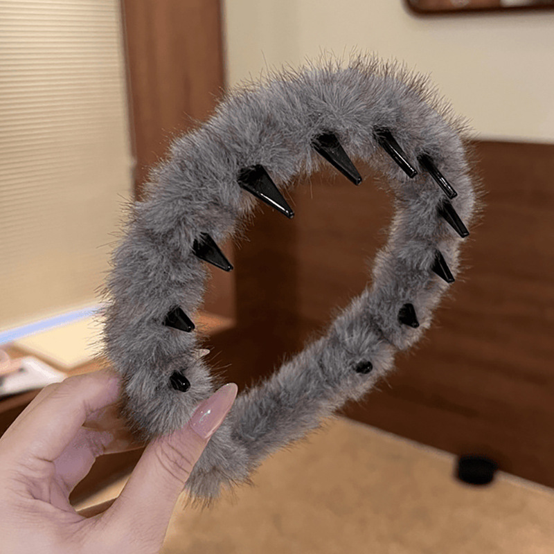 Retro estampado de leopardo coreano alto cráneo otoño invierno tocado de lavado de cara maquillaje pellizco pinza de pelo antideslizante tocado de mujer