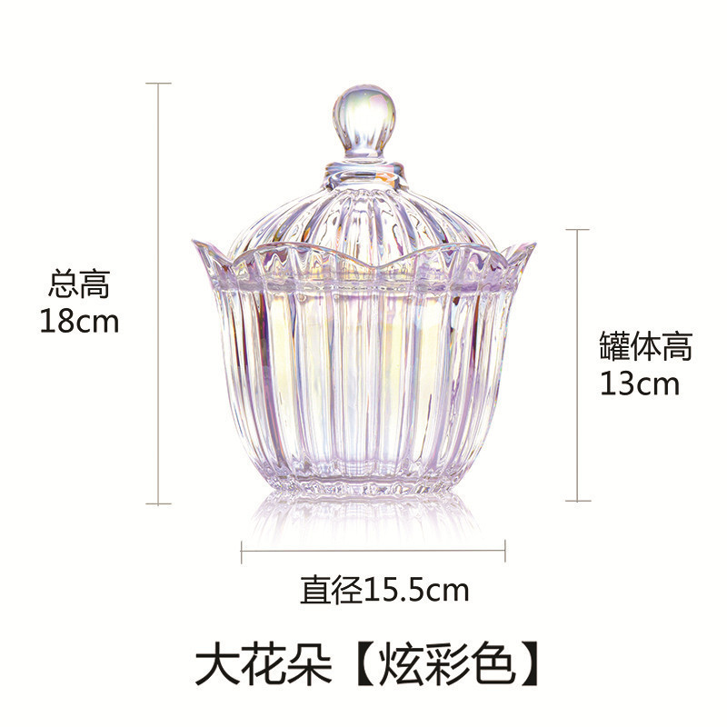 欧式玻璃罐香薰蜡烛罐糖果罐收纳摆件首饰品罐子消磁石水晶消磁碗|undefined