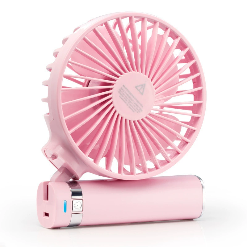 Folding handheld small air fan, LED lights with light, new collection