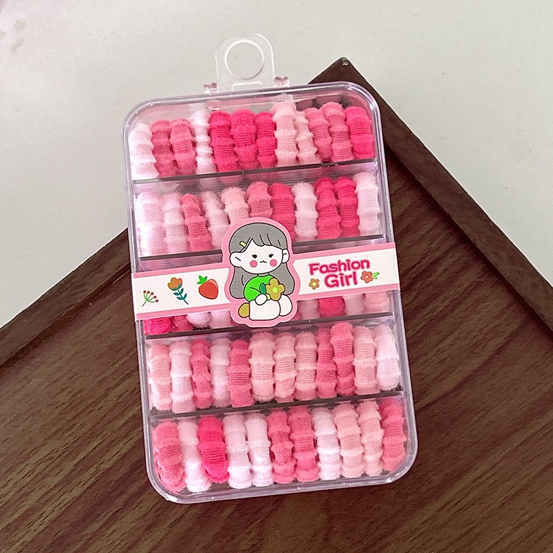 Banda de goma para niños en caja banda de cabello para niños banda de cabello para niñas banda de goma para niñas lazo de pelo para bebés no duele el pulgar del cabello image 70