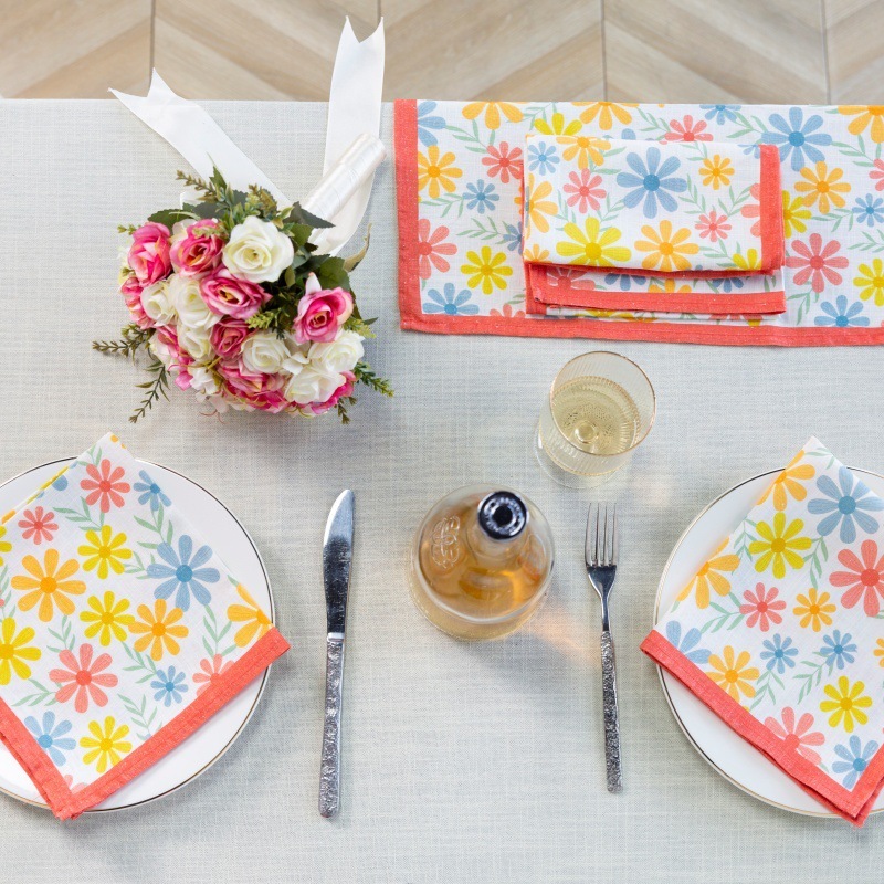 亚麻印花餐巾餐垫外贸隔热垫氛围感桌面布艺婚礼餐巾垫Napkins|undefined