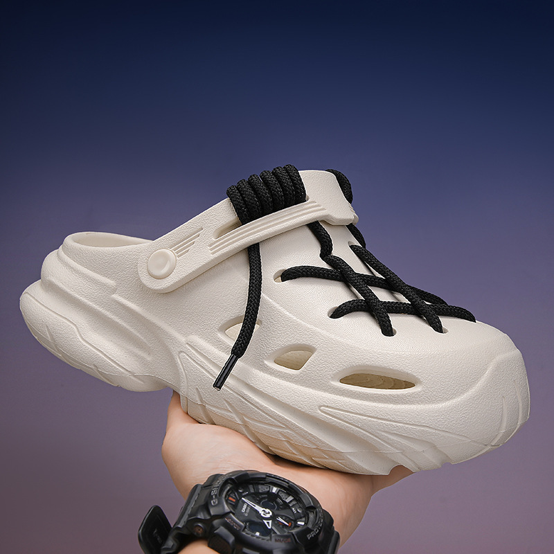 2026 New Men's Summer Outdoor Basketball Sports Shoes with Thick Soles, Breathable Beach Clogs