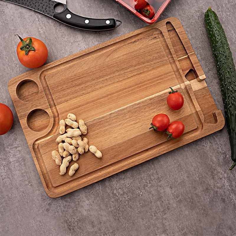 Tabla de cortar de madera tabla de cortar del hogar tabla de cortar multifuncional tabla de rodar queso tablero fruta postre desayuno bandeja de madera
