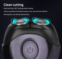 新款小飛碟刮鬍刀充電式電動迷你剃鬚刀男士靜音旅行便攜式鬍鬚刀