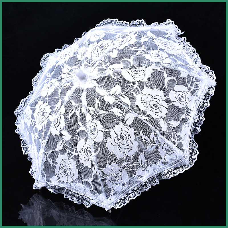 Photo Studio Props Umbrella Dance Lace Flower Umbrella Kidsren's Small Umbrella Wedding Decoration Craft Umbrella Wedding