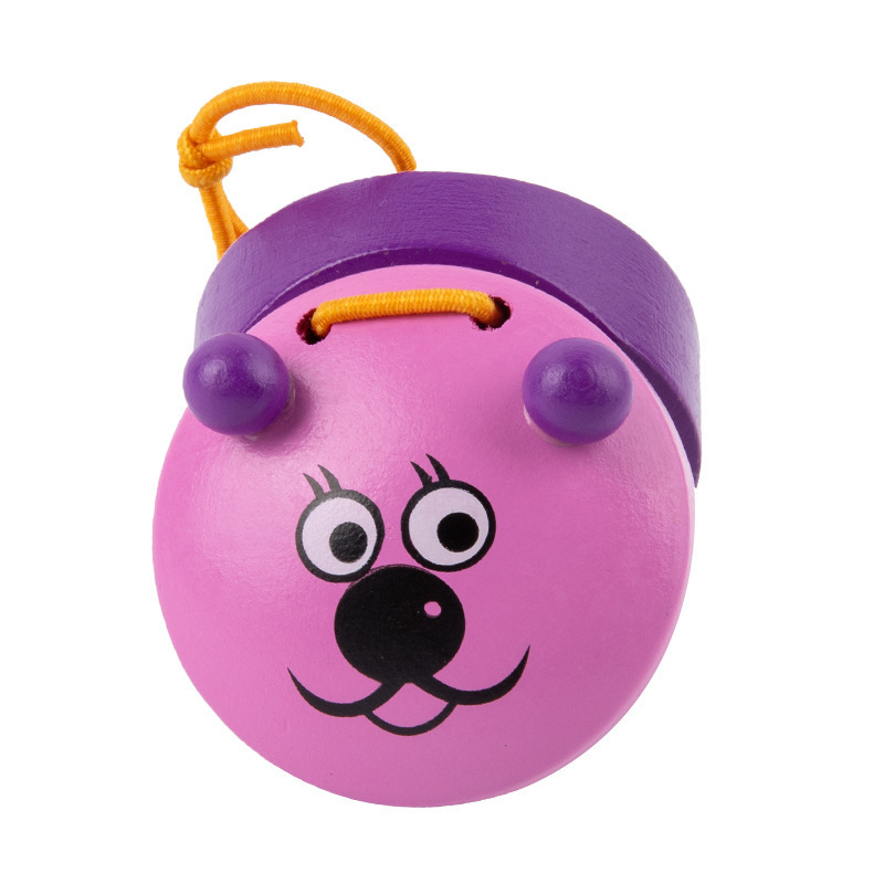 Castañuelas de madera Weiweihu, animales creativos, orejas pequeñas, percepción musical infantil, juguetes de educación temprana Montessori, castañuelas pequeñas