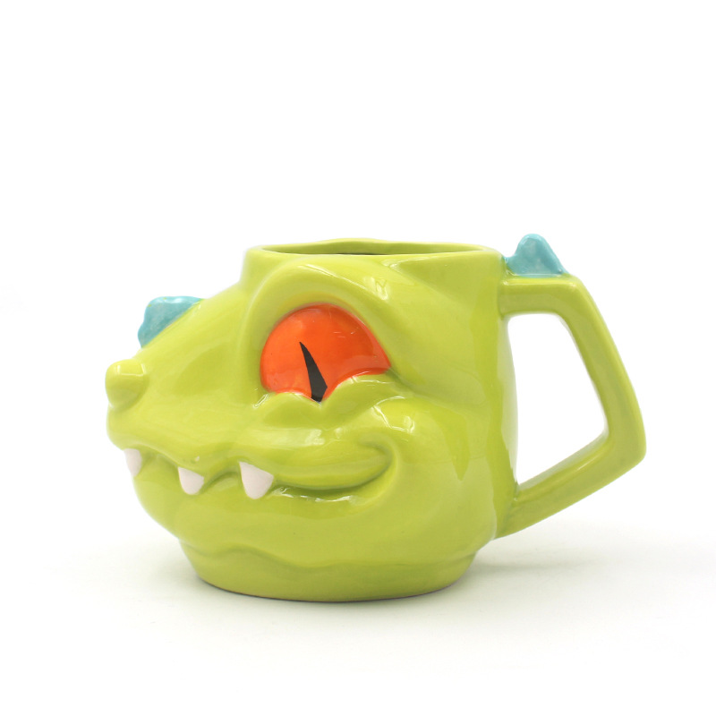 Taza de cerámica 3D de dibujos animados transfronterizos, taza con forma de dinosaurio, taza creativa para desayuno de animales, taza con forma especial, taza de agua para oficina