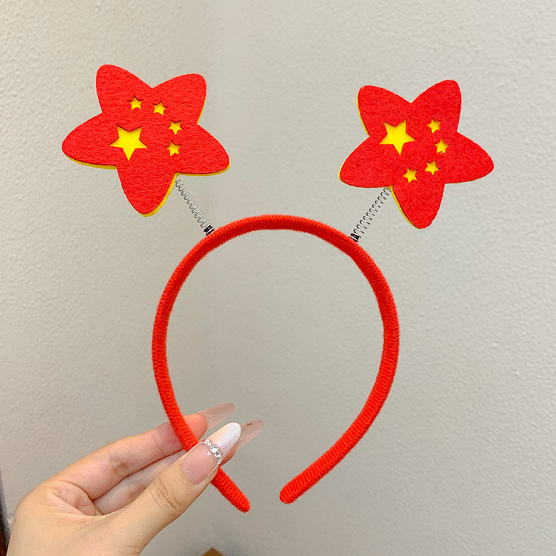 2025新款发夹国庆节头箍幼儿园运动会发饰女童表演道具发夹头饰|undefined