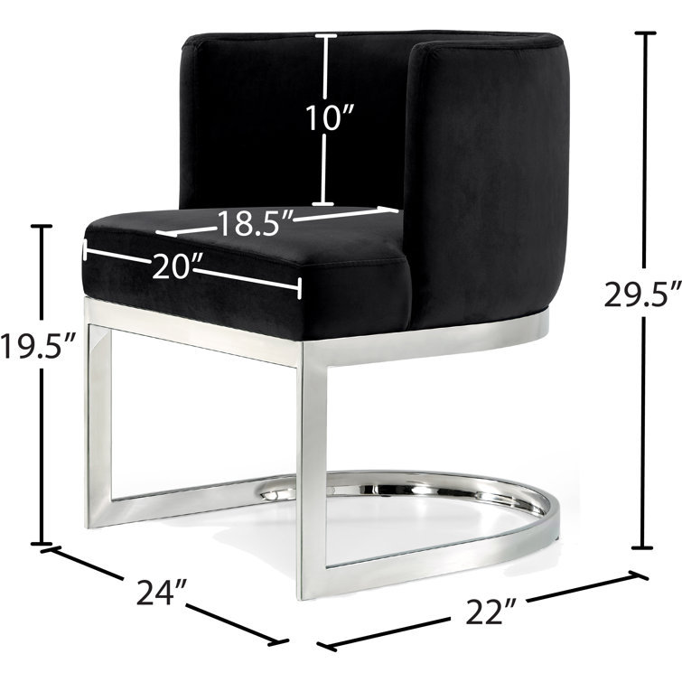 Silla de comedor de terciopelo exportada silla de comedor de lujo ligera silla de respaldo de acero inoxidable silla de mesa de comedor moderna