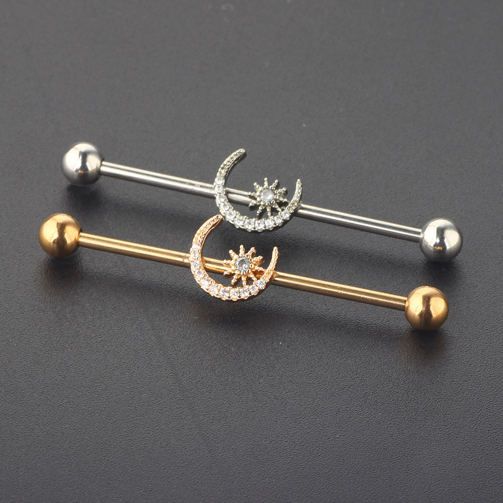 Pointed titanium steel lip stud product view