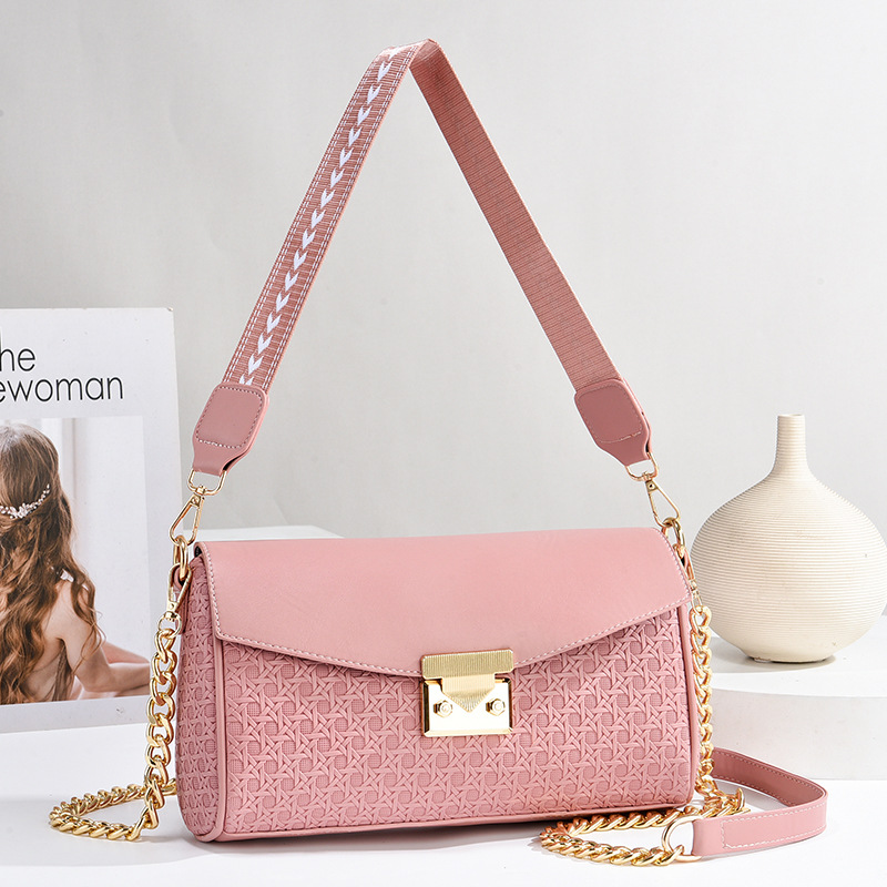 Elegante gestructureerde kleine vierkante dames schoudertas_voghion.com