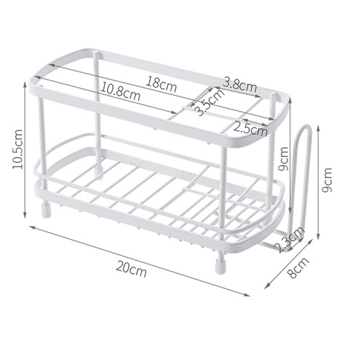 Desktop toothbrush and toothpaste holder without installation bathroom mouthwash cup storage rack Nordic white drainage multi-hole toothbrush holder