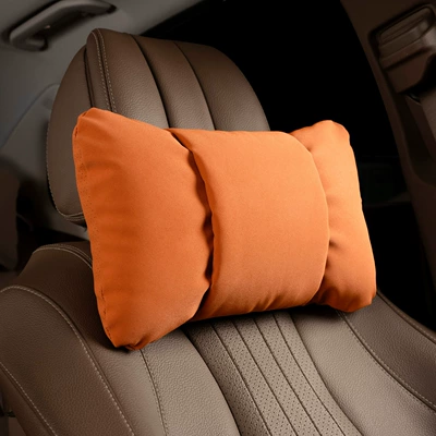 Headrest Waist Car Neck Pillow - butterfly-style-love-horse-orange-volkswagen-headrest-set