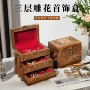 三层卧室可折叠实木收纳盒