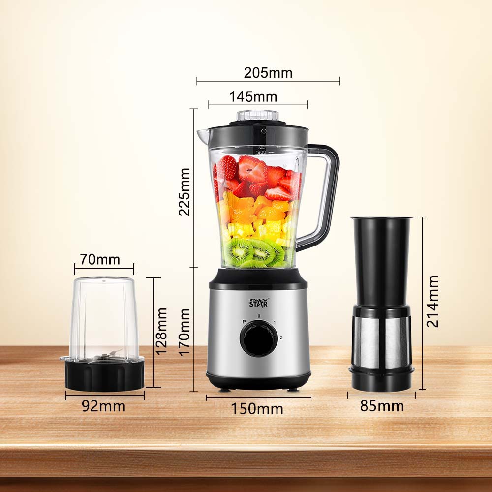 Winning star crossover resistente a las caídas exprimidor doméstico de jugo de carne molida mezclando exprimidor tres en uno Blender