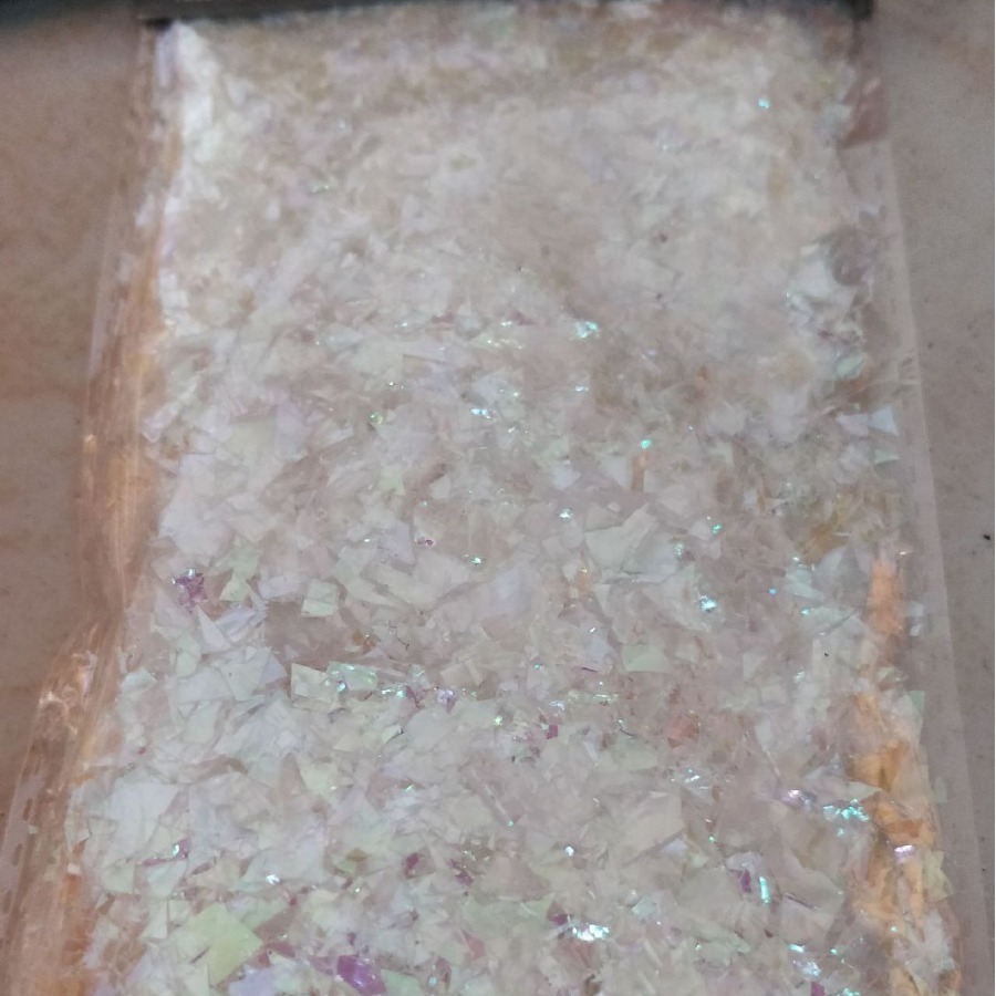 五彩色片加捻混纺纱线五彩纸片切碎机械切烂碎形块状散花亮片粗粉