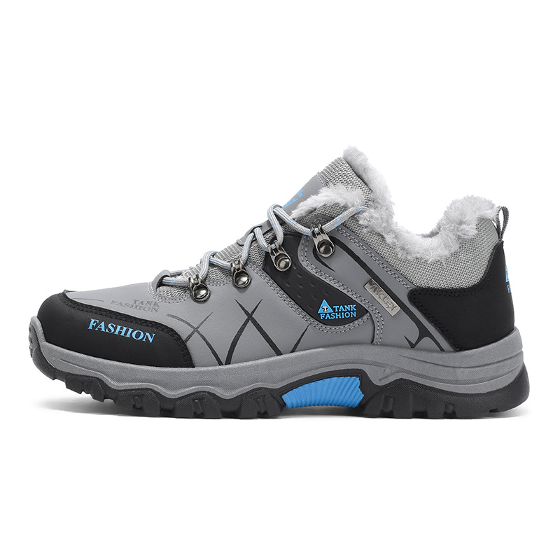 Autumn And Winter Outdoor Men's Shoes, Waterproof, Anti-Slip, Wear-Resistant Hiking Shoes, Warm And Fleece-Lined Travel_vogvips.com