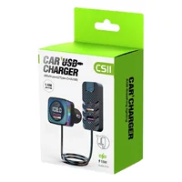 CS11 автомобильный MP3 FM автомобильный Bluetooth-передатчик Bluetooth автомобильное зарядное устройство Быстрая зарядка 15 Вт с кабелем 1,5 м