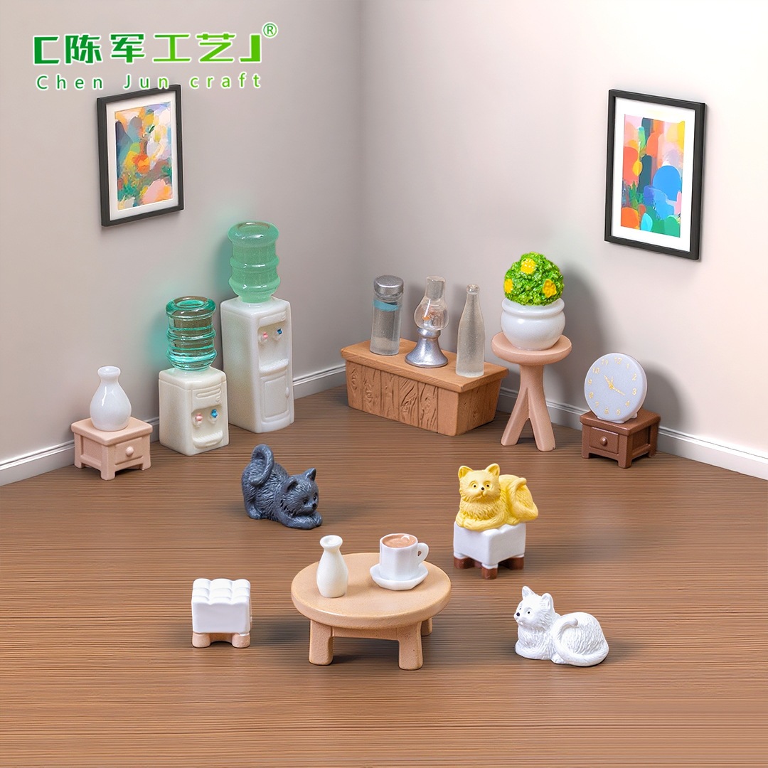 微景观创意diy装饰品仿真家具系列 娃娃屋饮水机盆栽桌面小摆件