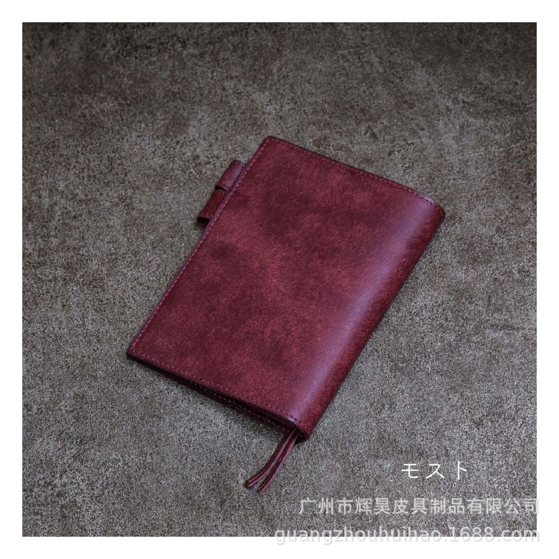 破菠萝真皮活页A8M5/A5A6A7手帐笔记本 磨砂Pueblo植鞣牛皮活页本|undefined