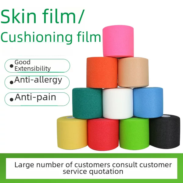 Skin Film Badminton Racket Shock-Absorbing Cushioning Film Sponge Bandage Foam Tape Sports Patch Base Elastic Bottom Layer