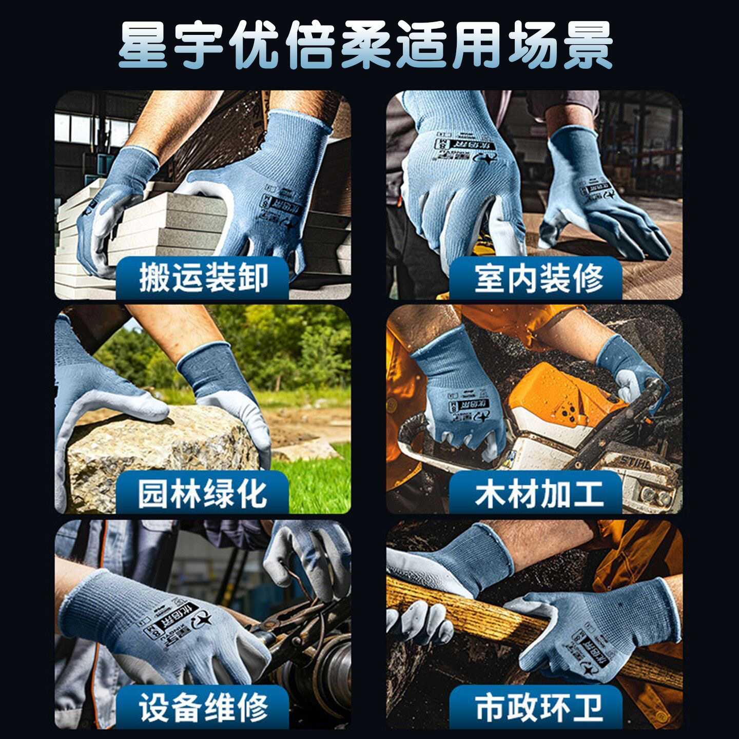 Xingyu guantes de protección laboral auténticos antideslizantes anti-desgaste transpirables sitio de construcción de equipos de trabajo de reparación guantes de protección laboral